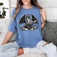 Dragon Reading Book Bookworm Books Dragon Learning Women's Comfort Colors T-Shirt Chalky Mint