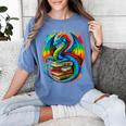 Dragon Reading Colorful Fantasy Book Lover Women's Comfort Colors T-Shirt Chalky Mint Dragon Reading Colorful Fantasy Book Lover Women's Comfort Colors T-Shirt Chalky Mint