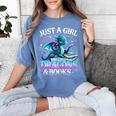 Dragon Reading Just A Girl Who Loves Dragons And Books Women's Comfort Colors T-Shirt Chalky Mint Dragon Reading Just A Girl Who Loves Dragons And Books Women's Comfort Colors T-Shirt Chalky Mint