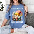 Easily Distracted By Books And Gnomes Book Reading Gnome Women's Comfort Colors T-Shirt Chalky Mint Easily Distracted By Books And Gnomes Book Reading Gnome Women's Comfort Colors T-Shirt Chalky Mint