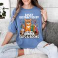 Easily Distracted By Cats And Books Book Lover Cat Women's Comfort Colors T-Shirt Chalky Mint Easily Distracted By Cats And Books Book Lover Cat Women's Comfort Colors T-Shirt Chalky Mint