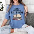 Easily Distracted By Cats And Books Cute Book Lover Women's Comfort Colors T-Shirt Chalky Mint Easily Distracted By Cats And Books Cute Book Lover Women's Comfort Colors T-Shirt Chalky Mint