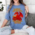 Easily Distracted By Dragons And Books Reading Women's Comfort Colors T-Shirt Chalky Mint