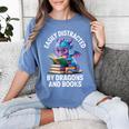 Easily Distracted By Dragons And Books Women's Comfort Colors T-Shirt Chalky Mint