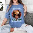Education Is Freedom African Teacher Books Lovers Women's Comfort Colors T-Shirt Chalky Mint