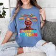 Education Is Freedom Afro Books Women's Comfort Colors T-Shirt Chalky Mint