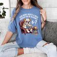 English Bulldog Dog Reading Book 67 Six Seven Meme Women's Comfort Colors T-Shirt Chalky Mint