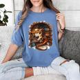 Fantasy Dragon Reading Book Lover Women's Comfort Colors T-Shirt Chalky Mint