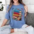 Fantasy Drama Tragedy Books Subtle Reader Librarian Flower Women's Comfort Colors T-Shirt Chalky Mint