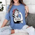 Female Librarian Rosie Riveter Book Guardian Woman Women's Comfort Colors T-Shirt Chalky Mint