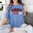 Freadom Shelf Read Reading Book Librarian Men Women Kids Women's Comfort Colors T-Shirt Chalky Mint