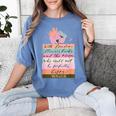 With Freedom Flowers Books And The Moon Women's Comfort Colors T-Shirt Chalky Mint