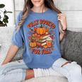 Fully Booked For Fall Books Pumpkin Autumn Thanksgiving Women's Comfort Colors T-Shirt Chalky Mint Fully Booked For Fall Books Pumpkin Autumn Thanksgiving Women's Comfort Colors T-Shirt Chalky Mint