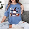 Ghost Reading Book Coquette Bow Halloween Girl Toddler Kid Women's Comfort Colors T-Shirt Chalky Mint Ghost Reading Book Coquette Bow Halloween Girl Toddler Kid Women's Comfort Colors T-Shirt Chalky Mint
