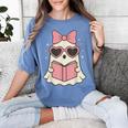 Ghost Reading Book Halloween Cat Lover Women's Comfort Colors T-Shirt Chalky Mint Ghost Reading Book Halloween Cat Lover Women's Comfort Colors T-Shirt Chalky Mint