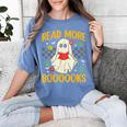Ghost Reading Books Teacher Student Halloween Read More Book Women's Comfort Colors T-Shirt Chalky Mint Ghost Reading Books Teacher Student Halloween Read More Book Women's Comfort Colors T-Shirt Chalky Mint