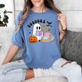 Ghost Reading Halloween Women Teacher Book Lover Women's Comfort Colors T-Shirt Chalky Mint Ghost Reading Halloween Women Teacher Book Lover Women's Comfort Colors T-Shirt Chalky Mint