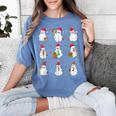 Ghosts Wearing Santa Hats Reading Books Christmas Book Lover Women's Comfort Colors T-Shirt Chalky Mint