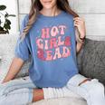 Hot Girls Read Cute Book Lover Reading Club Women's Comfort Colors T-Shirt Chalky Mint Hot Girls Read Cute Book Lover Reading Club Women's Comfort Colors T-Shirt Chalky Mint