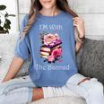 I'm With The Banned Books Bold Statement Against Censorshi Women's Comfort Colors T-Shirt Chalky Mint