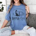 Introverted But Willing To Discuss Cats And Books Women's Comfort Colors T-Shirt Chalky Mint