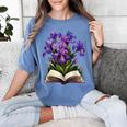 Irises Flowers Book Iris Floral Women's Comfort Colors T-Shirt Chalky Mint Irises Flowers Book Iris Floral Women's Comfort Colors T-Shirt Chalky Mint