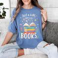 Just a Girl Who Loves Books Cute Book Lover Bookworm Women's Comfort Colors T-Shirt Chalky Mint