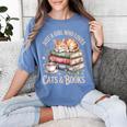 Just A Girl Who Loves Cats And Books Reading Librarian Women's Comfort Colors T-Shirt Chalky Mint Just A Girl Who Loves Cats And Books Reading Librarian Women's Comfort Colors T-Shirt Chalky Mint