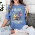 Just a Girl Who Loves Cute Dragons And Books Women's Comfort Colors T-Shirt Chalky Mint