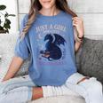 Just a Girl Who Loves Dragons And Books Fantasy Women's Comfort Colors T-Shirt Chalky Mint Just a Girl Who Loves Dragons And Books Fantasy Women's Comfort Colors T-Shirt Chalky Mint