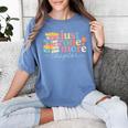Just One More Chapter Floral Book Reading Teacher Bookworm Women's Comfort Colors T-Shirt Chalky Mint
