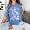 Just One More Chapter Skeleton Reading Book Women's Comfort Colors T-Shirt Chalky Mint
