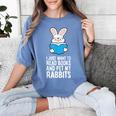 I Just Want To Read Books And Pet My Rabbit Women's Comfort Colors T-Shirt Chalky Mint
