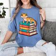 Leopard Gecko Book Lover Reading Women's Comfort Colors T-Shirt Chalky Mint