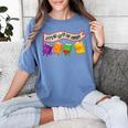 Librarian Let's All Go To The Library Cute Groovy Book Lover Women's Comfort Colors T-Shirt Chalky Mint