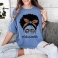 Librarian Teacher Messy Bun Life Book Library Back To School Women's Comfort Colors T-Shirt Chalky Mint