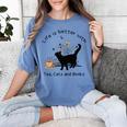 Life Is Better With Tea Cats And Books Cat Sayings Women's Comfort Colors T-Shirt Chalky Mint