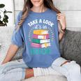 Take a Look It's In a Book Teacher Reading Apparel Women's Comfort Colors T-Shirt Chalky Mint Take a Look It's In a Book Teacher Reading Apparel Women's Comfort Colors T-Shirt Chalky Mint