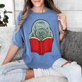 Manatee Reading Books Sea Animal Manatee Women's Comfort Colors T-Shirt Chalky Mint