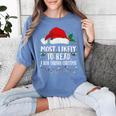 Matching Christmas PJS Most Likely To Read A Book Women's Comfort Colors T-Shirt Chalky Mint Matching Christmas PJS Most Likely To Read A Book Women's Comfort Colors T-Shirt Chalky Mint
