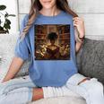 Melanin Afro Women Educated Reading Book History Women's Comfort Colors T-Shirt Chalky Mint