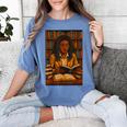 Melanin Girl Locs Book Lover Librarian Teacher Student Women's Comfort Colors T-Shirt Chalky Mint