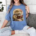 Nerdy Bearded Dragon Glasses Book Reading Women's Comfort Colors T-Shirt Chalky Mint