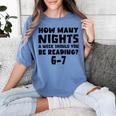 How Many Nights A Week Should You Be Reading 6-7 Book Lover Women's Comfort Colors T-Shirt Chalky Mint