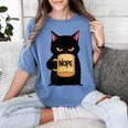 Nope Coffee Cat – Introvert Humor Monday Kitty Women's Comfort Colors T-Shirt Chalky Mint