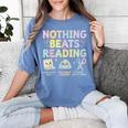 Nothing Beats Reading Book Librarian Across America Kids Women's Comfort Colors T-Shirt Chalky Mint