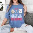 Nothing Beats Reading Rock Paper Scissors Book Lover Library Women's Comfort Colors T-Shirt Chalky Mint
