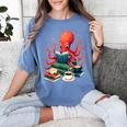 Octopus Reading Books Tea Coffee Women's Comfort Colors T-Shirt Chalky Mint