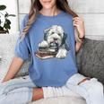 Old English Sheepdog Books Reading Dog Breed Graphic Women's Comfort Colors T-Shirt Chalky Mint Old English Sheepdog Books Reading Dog Breed Graphic Women's Comfort Colors T-Shirt Chalky Mint