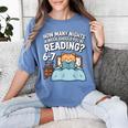 Orange Cat Reading Book 67 Six Seven Meme Women's Comfort Colors T-Shirt Chalky Mint